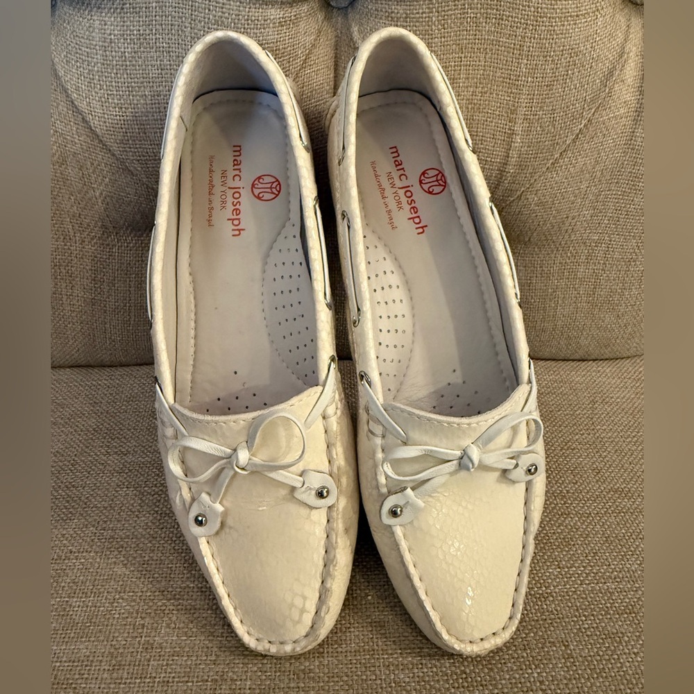 Marc Joseph Cream Women's Driving Loafers